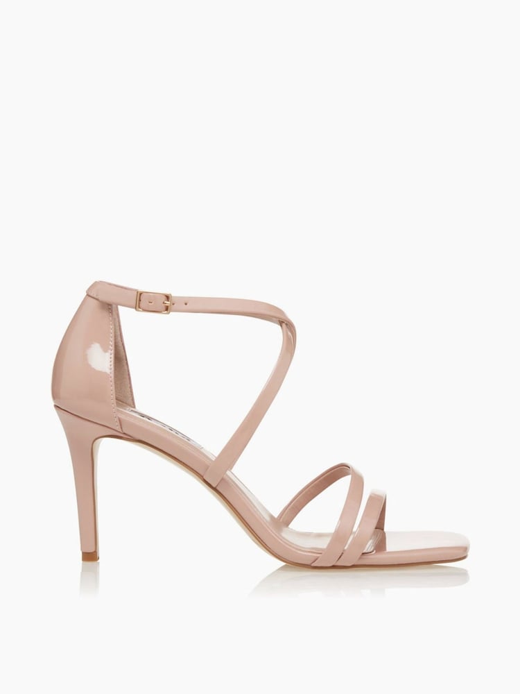 Dune London Neutral Musical Square Toe High Heel Sandals - Image 1 of 6