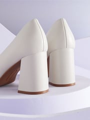 Bone Regular/Wide Fit Forever Comfort® With Motionflex Hardware Trim Square Toe Court Shoes - Image 4 of 6
