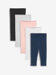 Multi 5 Pack Cotton Leggings (3mths-7yrs) - Image 1 of 6
