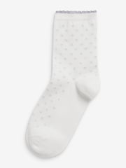 Pink 7 Pack Cotton Rich Pretty Ankle Socks - Image 6 of 8
