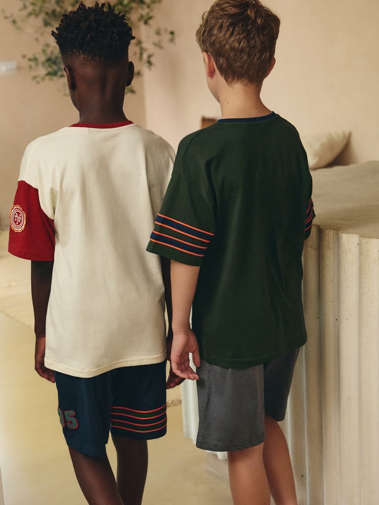 Red/Green Varsity Short Pyjamas 2 Pack (3-16yrs) - Image 2 of 8