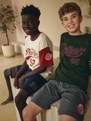 Red/Green Varsity Short Pyjamas 2 Pack (3-16yrs) - Image 3 of 8