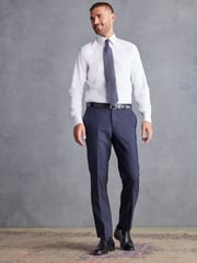 Navy Blue Tailored Signature TG Di Fabio Wool Rich Puppytooth Suit: Trousers - Image 3 of 11