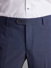 Navy Blue Tailored Signature TG Di Fabio Wool Rich Puppytooth Suit: Trousers - Image 4 of 11