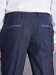 Navy Blue Tailored Signature TG Di Fabio Wool Rich Puppytooth Suit: Trousers - Image 6 of 11