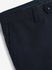 Navy Blue Tailored Signature TG Di Fabio Wool Rich Puppytooth Suit: Trousers - Image 8 of 11