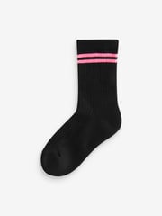 Black Regular Length Cotton Rich Cushioned Sole Ankle Socks 3 Pack - Image 3 of 3