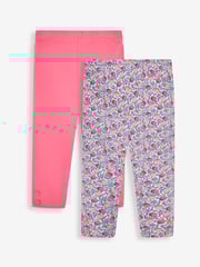 JoJo Maman Bébé Pink Apple & Pink Girls' 2-Pack Leggings - Image 1 of 5