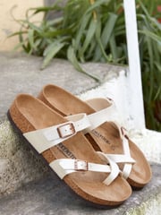 Birkenstock Pearl White Mayari Birko Flor Sandals - Image 1 of 7