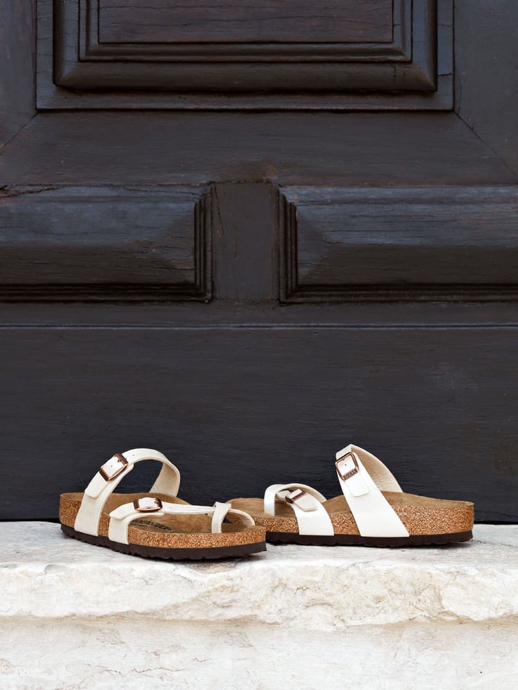 Birkenstock Pearl White Mayari Birko Flor Sandals - Image 2 of 7