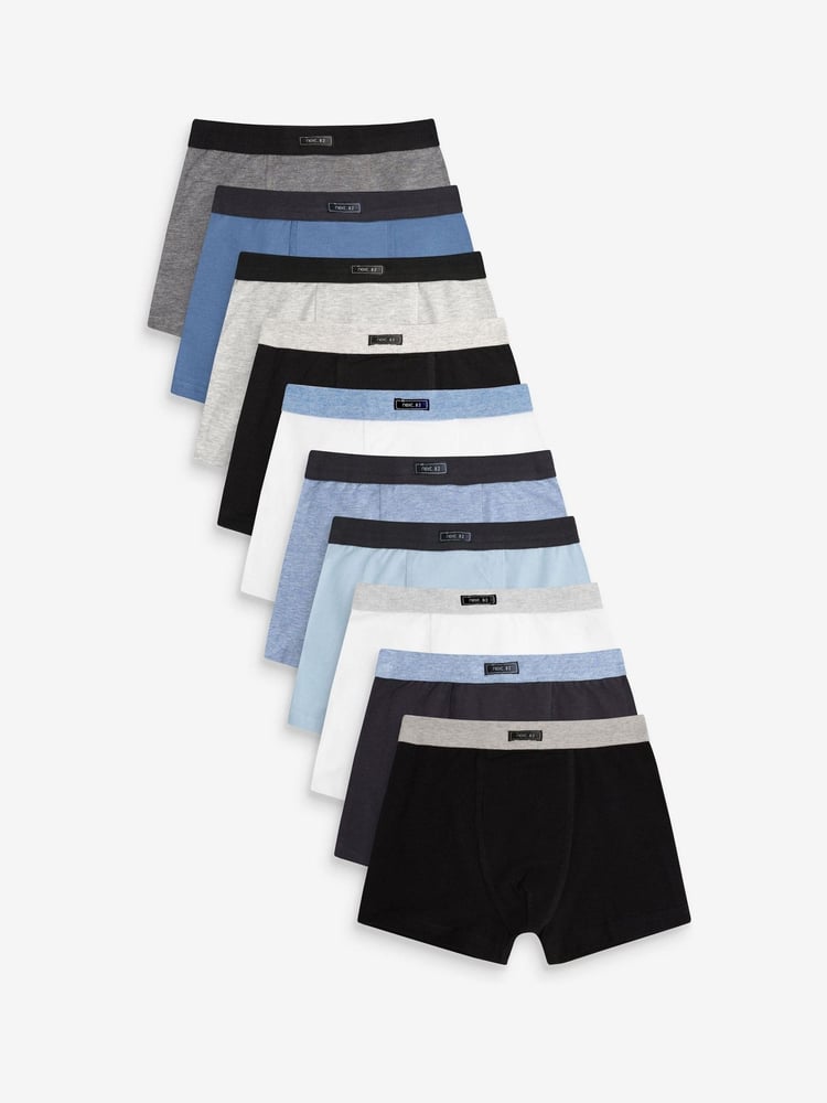 Blue/Grey 10 Pack Trunks (2-16yrs) - Image 1 of 13