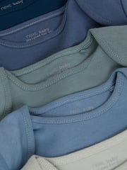Modern Blue 5 Pack Baby Long Sleeve Bodysuits - Image 12 of 14