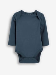 Modern Blue 5 Pack Baby Long Sleeve Bodysuits - Image 4 of 14
