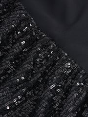 Black Long Sleeve Sequin Sparkle Top - Image 6 of 6