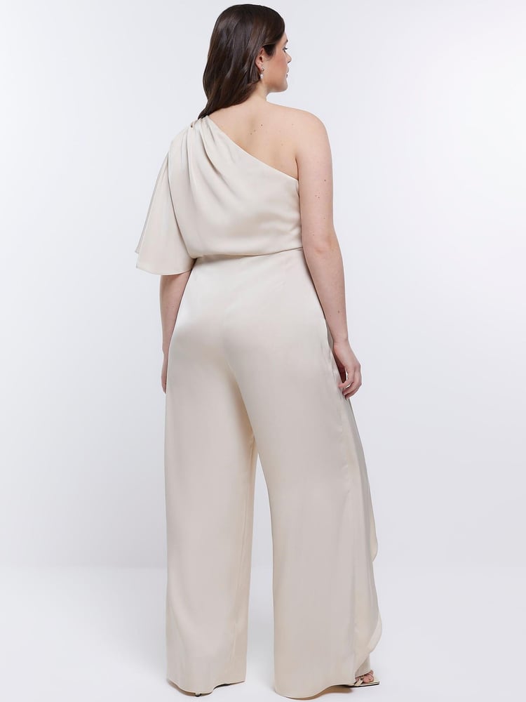 River Island Cream Bridesmaid Jumpsuit - Image 2 of 5 River Island Cream Bridesmaid Jumpsuit - Image 2 of 5