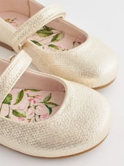 Gold Wide Fit (G) Mary Jane Touch Fastening Occasion Shoes - Image 5 of 5