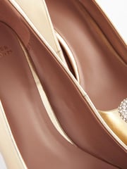 Gold Regular/Wide Fit Forever Comfort® Heart Trim Court Shoes - Image 6 of 6