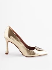 Gold Regular/Wide Fit Forever Comfort® Heart Trim Court Shoes - Image 2 of 6