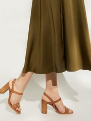 Dune London Brown Snaffle Block Heel Jili Sandals - Image 1 of 6