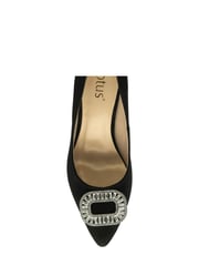 Lotus Black Stiletto Heel Court Shoes - Image 1 of 4