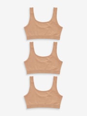 Praline Beige Crop Tops 3 Pack (5-16yrs) - Image 1 of 4