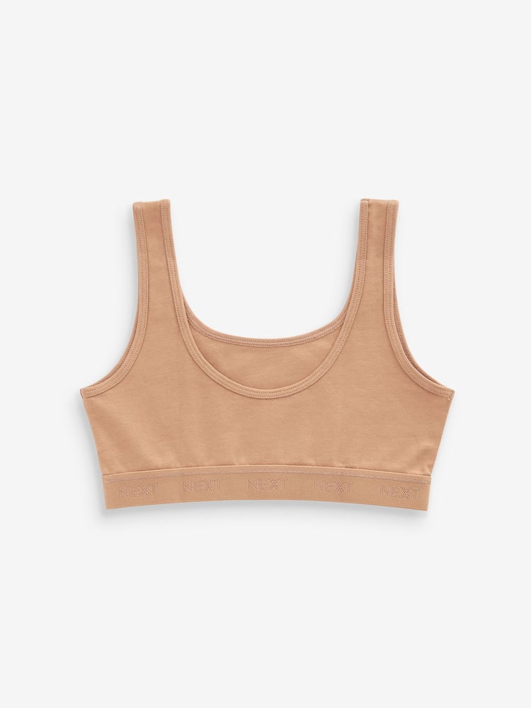 Praline Beige Crop Tops 3 Pack (5-16yrs) - Image 2 of 4