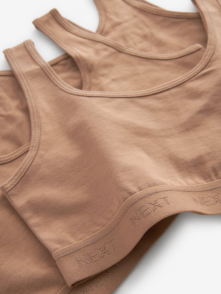 Praline Beige Crop Tops 3 Pack (5-16yrs) - Image 4 of 4