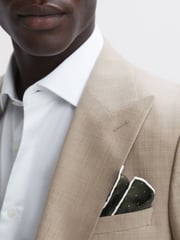 Reiss Dark Green Liam Polka Dot Silk Pocket Square - Image 2 of 5