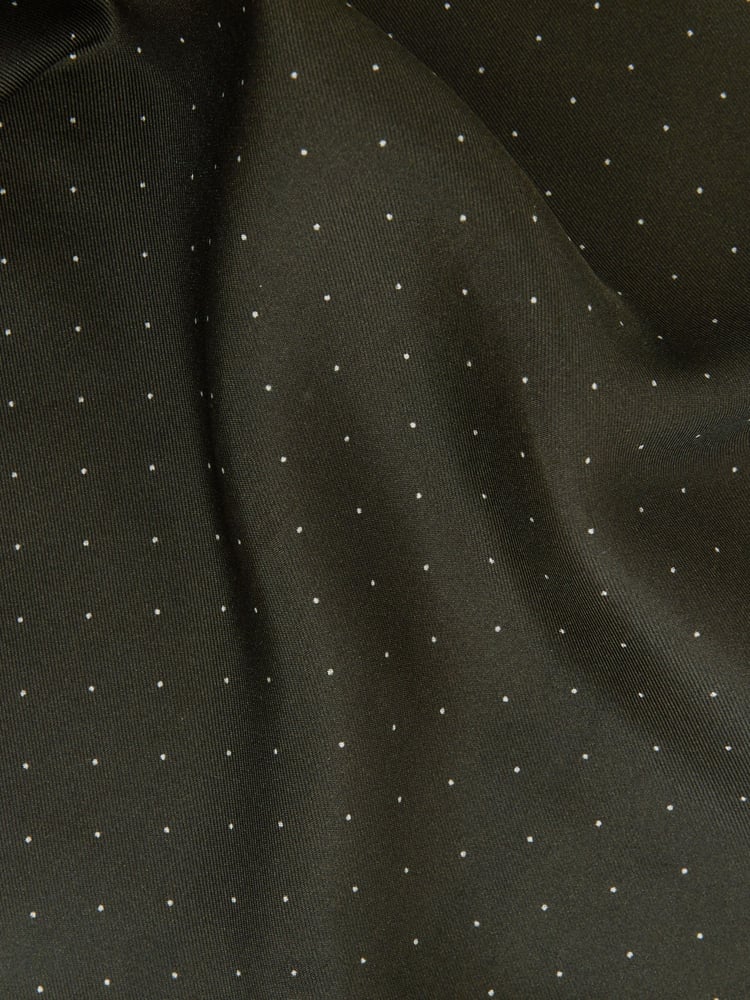 Reiss Dark Green Liam Polka Dot Silk Pocket Square - Image 5 of 5