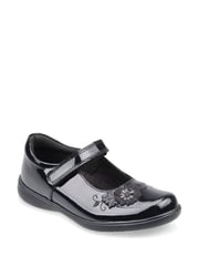 Start-Rite Wish Rip-Tape Black Patent Leather School Shoes F Fit - Image 3 of 4