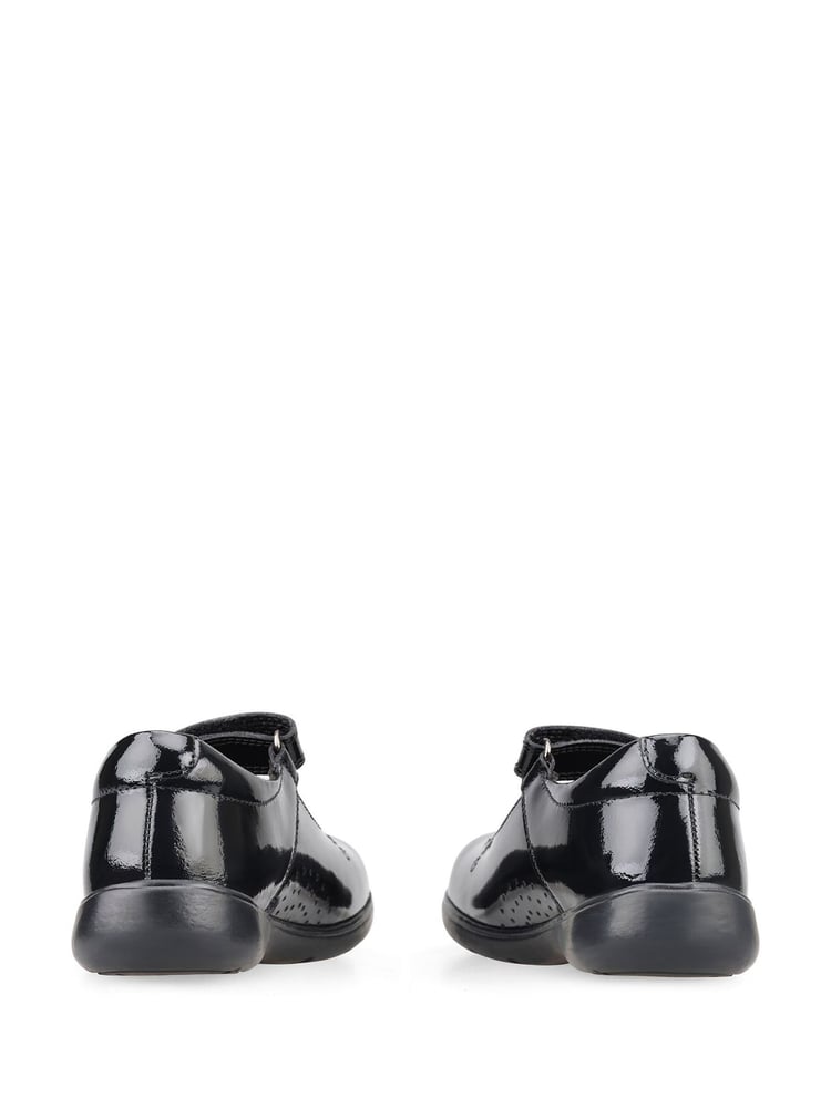 Start-Rite Wish Rip-Tape Black Patent Leather School Shoes F Fit - Image 4 of 4