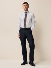White/Bronze Brown Regular Fit Single Cuff Shirt And Tie Pack - Image 2 of 8