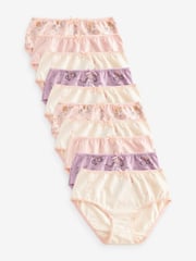 Pink/Purple Ballerina Briefs 10 Pack (1.5-16yrs) - Image 1 of 13