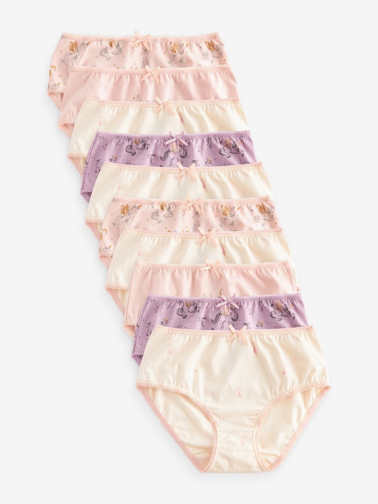 Pink/Purple Ballerina Briefs 10 Pack (1.5-16yrs) - Image 1 of 13