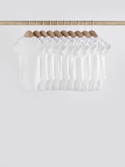 White Essential 10 Pack Baby Short Sleeve Bodysuits - Image 2 of 6