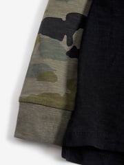 Khaki Green Camo Raglan T-Shirts 3 Pack (3-16yrs) - Image 5 of 5