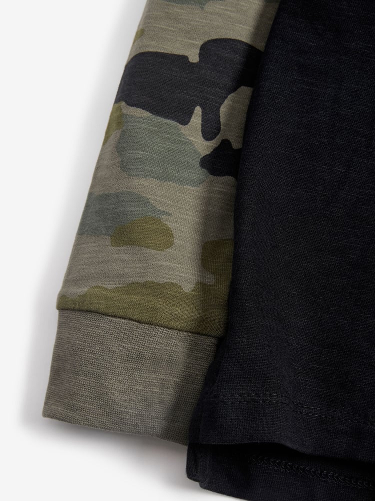 Khaki Green Camo Raglan T-Shirts 3 Pack (3-16yrs) - Image 5 of 5
