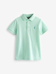 Green Mint Short Sleeve Polo Shirt (3-16yrs) - Image 1 of 3
