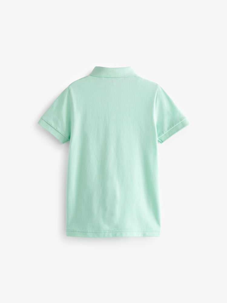 Green Mint Short Sleeve Polo Shirt (3-16yrs) - Image 2 of 3