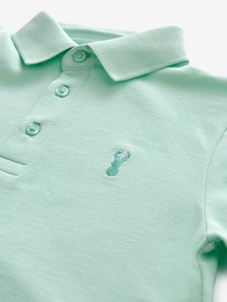 Green Mint Short Sleeve Polo Shirt (3-16yrs) - Image 3 of 3