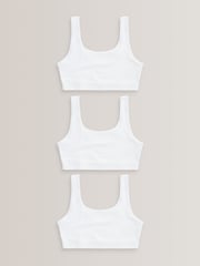 White Crop Tops 3 Pack (5-16yrs) - Image 1 of 6