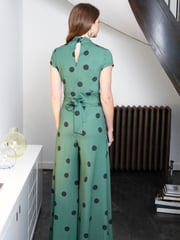 HotSquash Green Jersey Wide Leg Jumpsuit - Image 3 of 5
