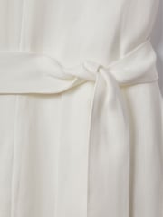 Reiss Ivory Luana One-Shoulder Belted Jumpsuit - Image 6 of 6