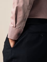 Damson Pink Regular Fit Single Cuff Textured Cotton Shirt - Image 5 of 7