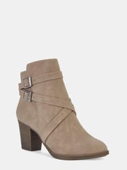 Novo Natural Wide Fit Jorgie Buckle Mid Heel Ankle Boots - Image 3 of 5
