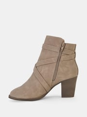 Novo Natural Wide Fit Jorgie Buckle Mid Heel Ankle Boots - Image 4 of 5