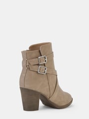 Novo Natural Wide Fit Jorgie Buckle Mid Heel Ankle Boots - Image 5 of 5