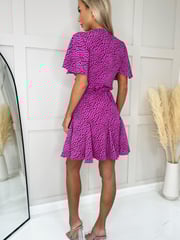 AX Paris Pink Heart Print Skater Dress - Image 2 of 4