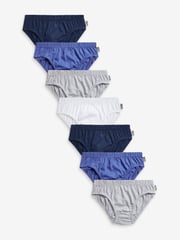 Blue 100% Cotton Briefs 7 Pack (1.5-16yrs) - Image 1 of 7