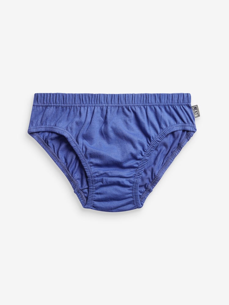 Blue 100% Cotton Briefs 7 Pack (1.5-16yrs) - Image 7 of 7